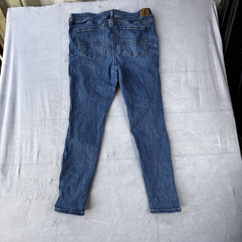 American Eagle Outfitters Skinny Jeans Womens 14S Blue Denim Next Level Stretch